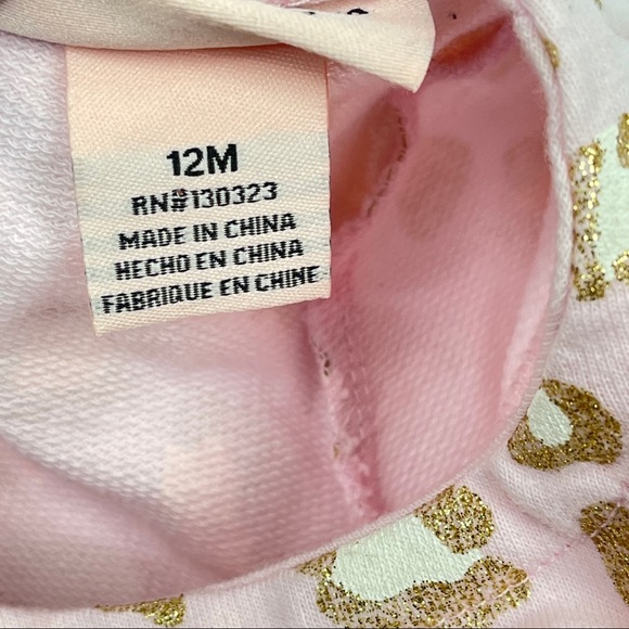 JUICY COUTURE Baby Pink Leopard Ruffle Dress 12 M - Picture 12 of 16